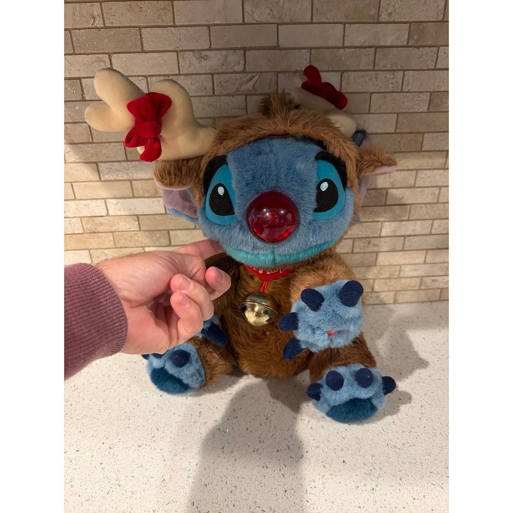 Disney Stitch Reindeer Musical Plush Rare‎